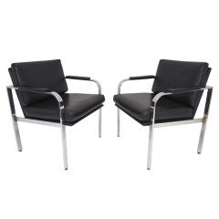 Pair of Arm Chairs by Milo Baughman for Thayer Coggin