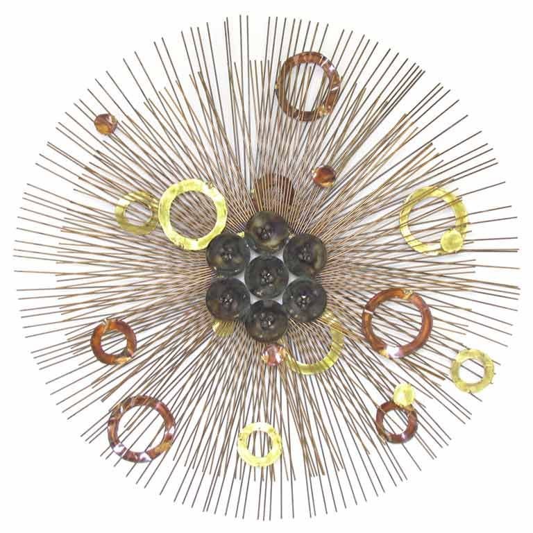 Large Starburst Metal Work Wall Sculpture ca. 1970s