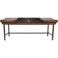 Vintage Rosewood Roll Top Writing Desk by Edward Wormley for Dunbar
