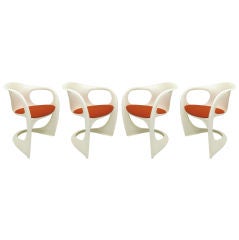 Set of Four Space Age Cantilever Arm Chairs by Steen Ostergaard