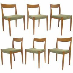 Set of Six Swedish Teak Dining Chairs by Yngve Ekstrom