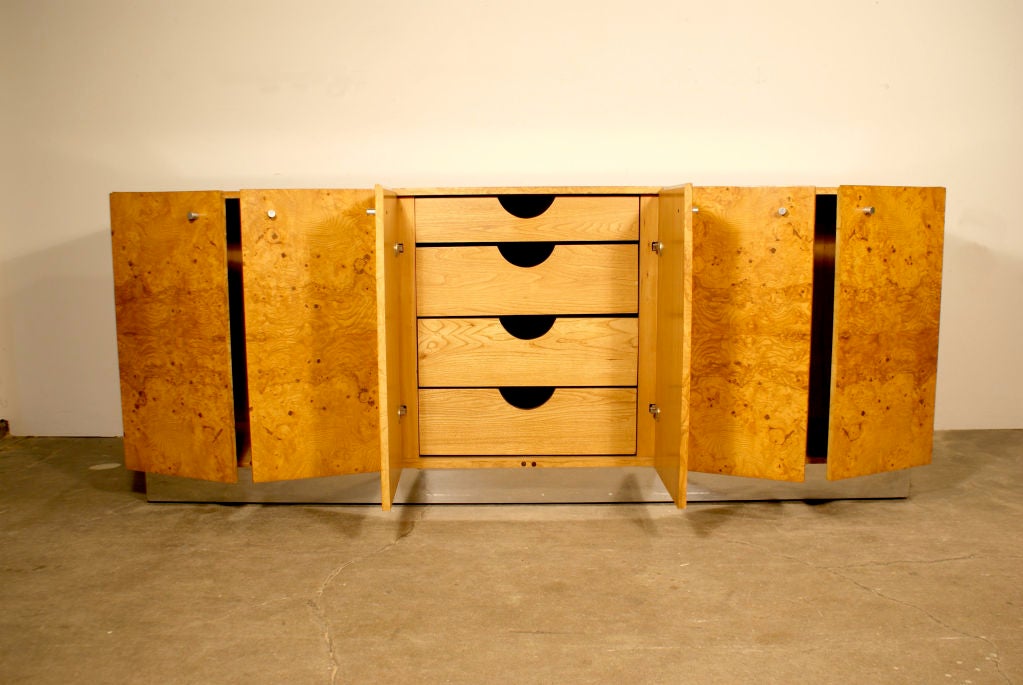 Burl Wood Cabinet by Milo Baughman for Thayer Coggin 1