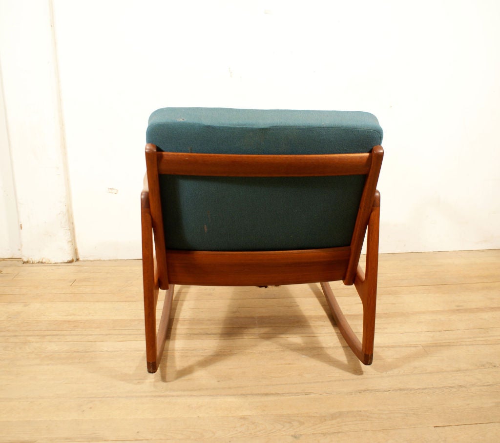 Danish Teak Rocking Chair by Ole Wanscher 3