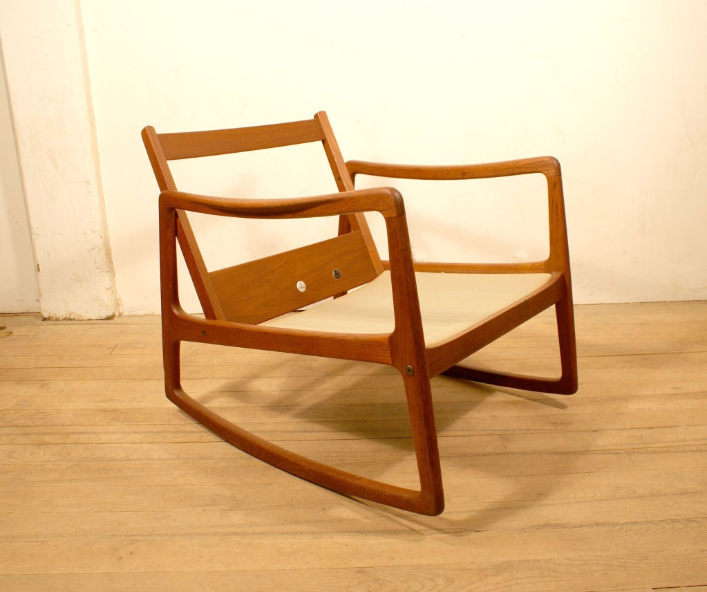 Danish Teak Rocking Chair by Ole Wanscher 7