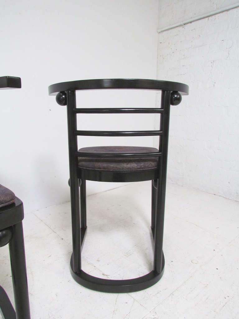 Vienna Secession Set of Six Fledermaus Cafe Dining Chairs by Josef Hoffmann