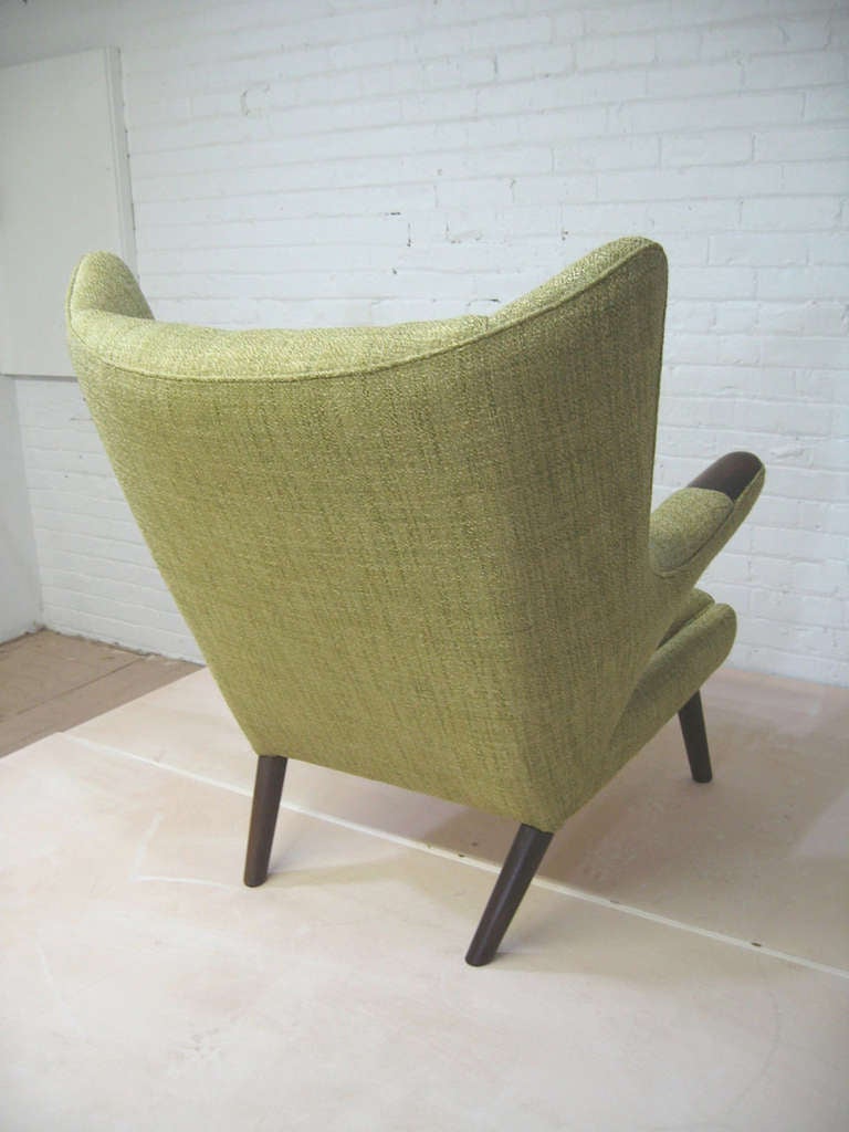 Mid-20th Century Hans Wegner Papa Bear Lounge Chair and Ottoman