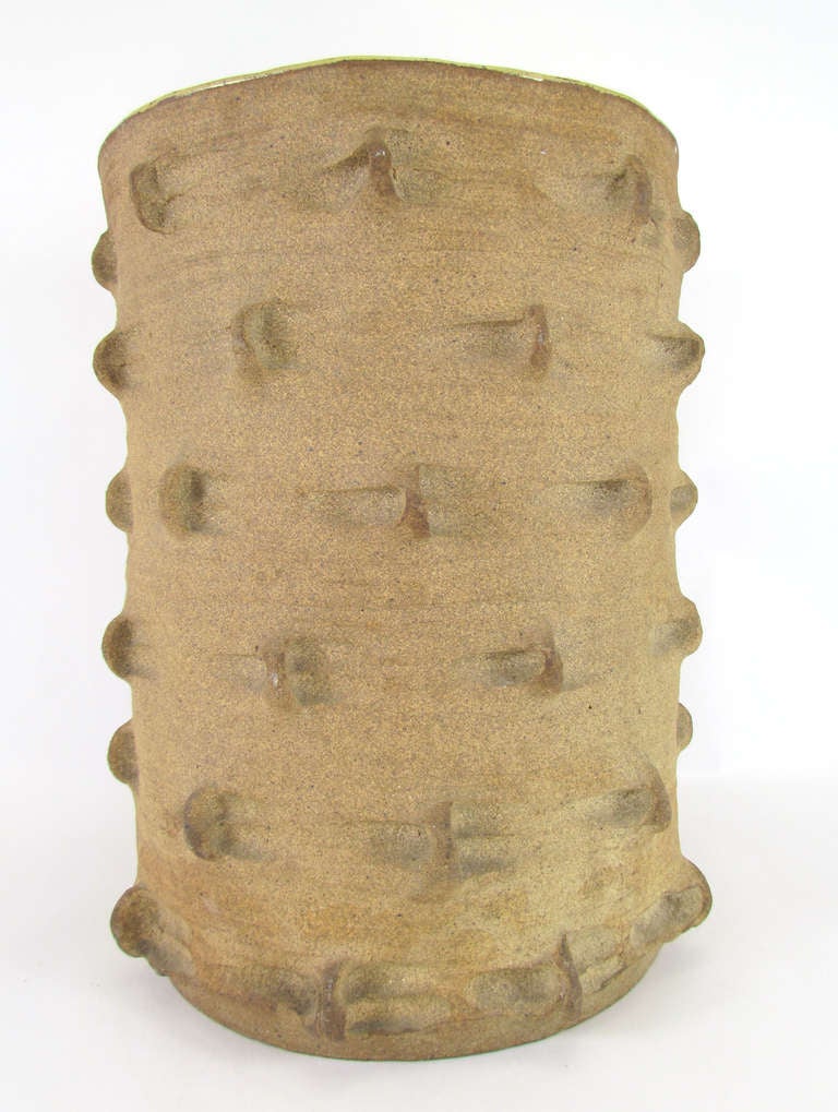 American Studio Art Pottery Umbrella Stand by Marlis Schratter