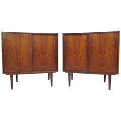 Pair of Danish Rosewood Credenza Cabinets by Hans Frydendahl, circa 1960s