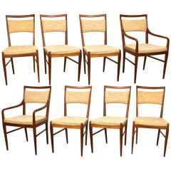 Set/8  Dining Chairs by Kipp Stewart, Calvin Furniture