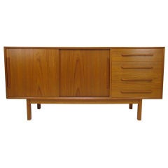 Danish Teak Apartment-Sized Sideboard ca. 1960s