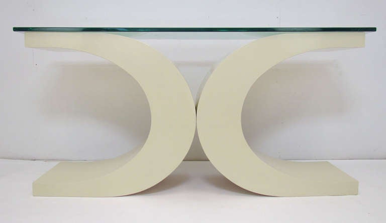 Space Age Cantilevered Lacquered Console Table