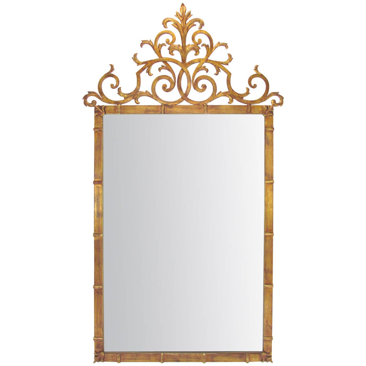 Regency Style Italian Gilt Metal Wall Mirror by Palladio at 1stDibs