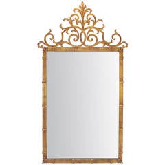 Regency Style Italian Gilt Metal Wall Mirror by Palladio