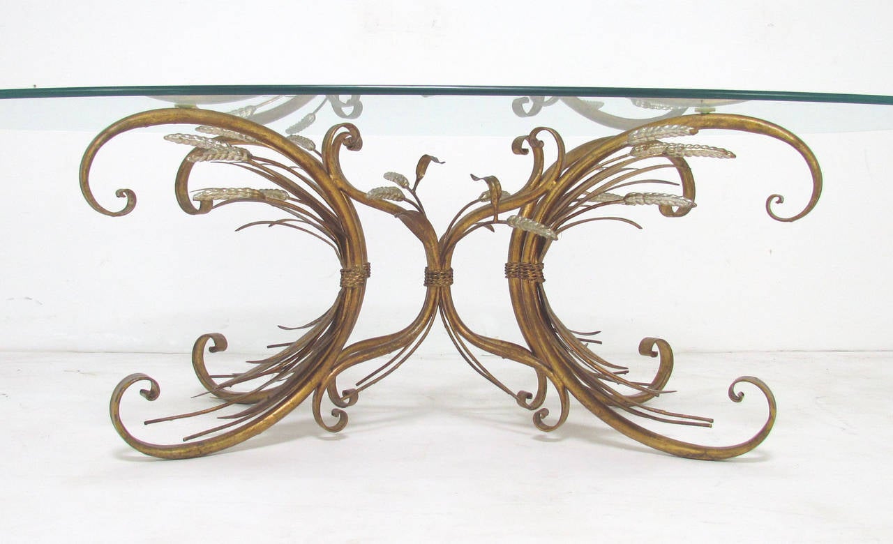 Exceptional Hollywood Regency era Italian gilt metal 