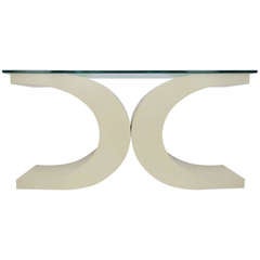 Space Age Cantilevered Lacquered Console Table