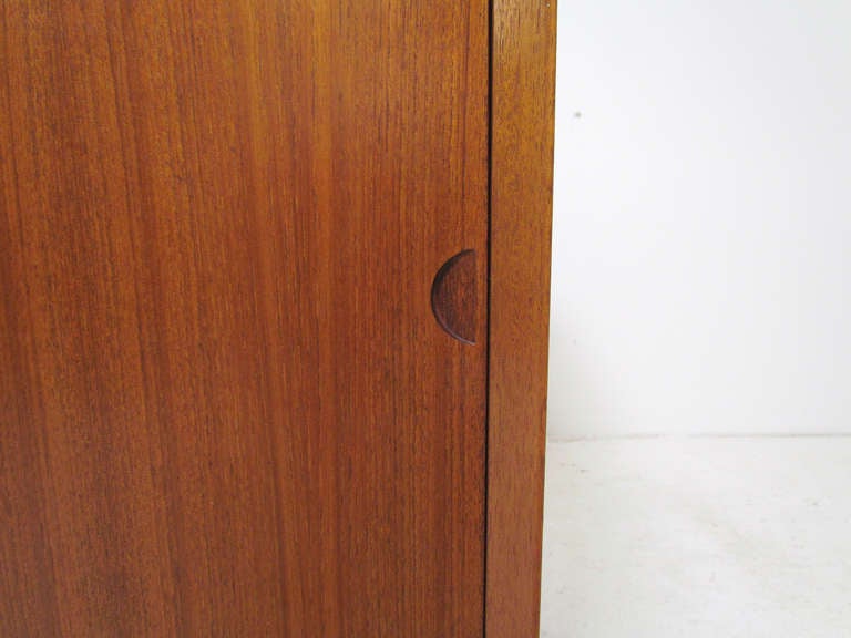 Mid-20th Century Small Danish Two-Door Teak Cabinet by Poul Cadovius (Cado)