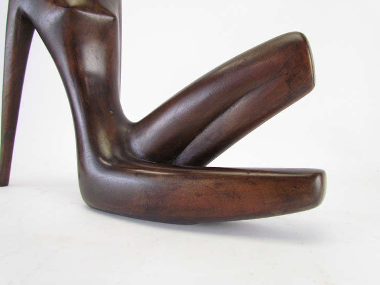 Austrian Signed Hagenauer Werkstatte African Nude Wood Sculpture