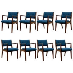 Set of Eight Mid-Century Modern Armchairs by Jens Risom