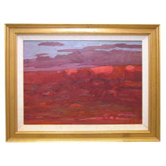 Impressionist Abstract Oil by Listed Artist John Collins