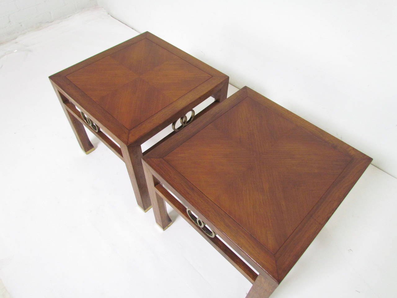 American Pair of End Tables by Michael Taylor for Baker Furniture, circa 1960s