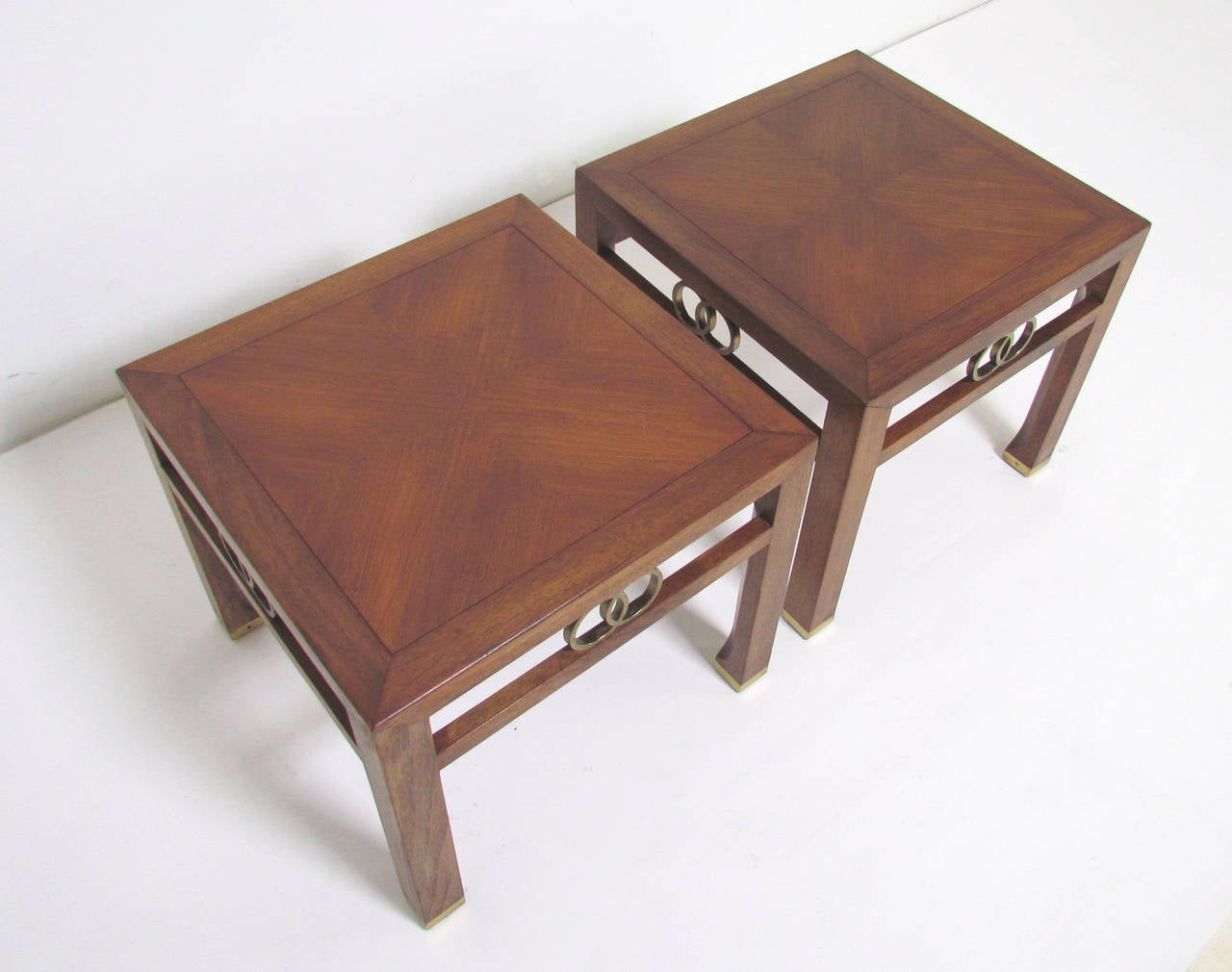 Mid-Century Modern Pair of End Tables by Michael Taylor for Baker Furniture, circa 1960s