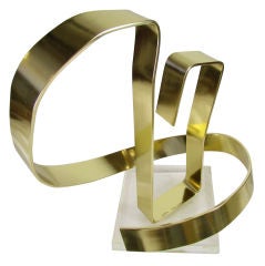 Vintage Abstract Ribbon Sculpture by Dan Murphy, d. 1976