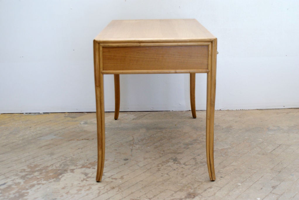 Oak Modernist Mid-Century Writing Desk by McGuire