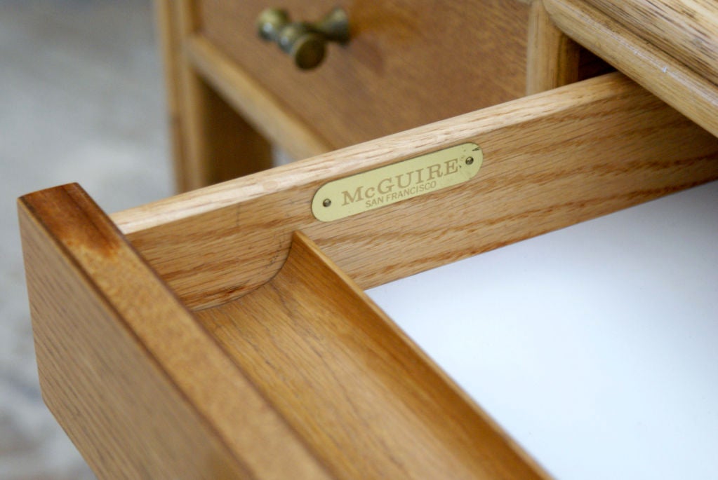 Modernist Mid-Century Writing Desk by McGuire 4
