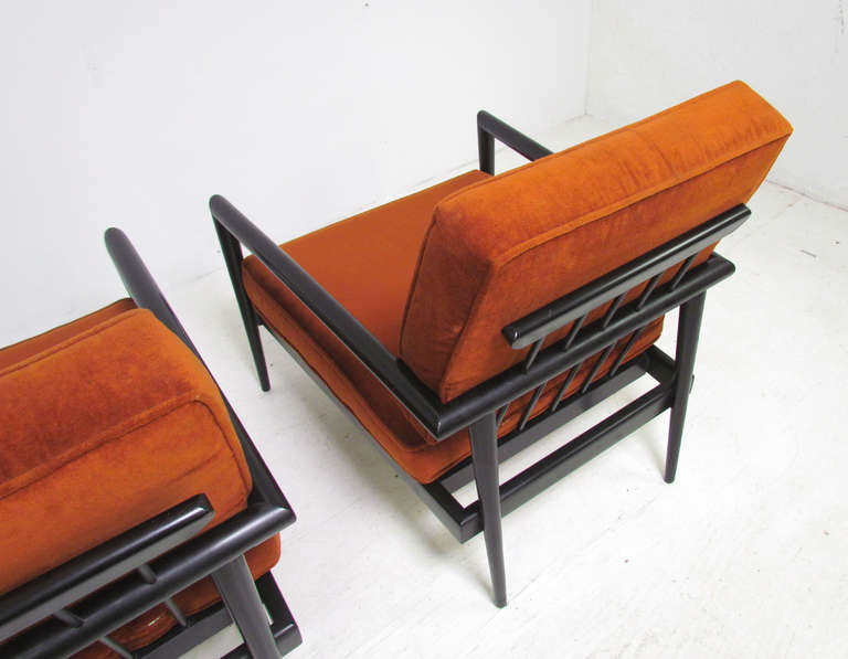 Mid-20th Century Pair of Modernage Lounge Arm Chairs by Edmond Spence