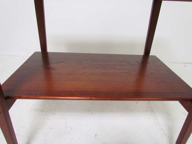 Danish Teak Tea or Bar Serving Cart by Tove & Edvard Kindt-Larsen In Good Condition In Peabody, MA