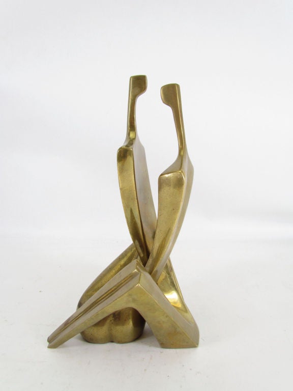 Modernist Figural Sculptures in Bronze by Itzik Benshalom