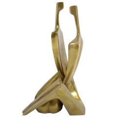 Modernist Figural Sculptures in Bronze by Itzik Benshalom