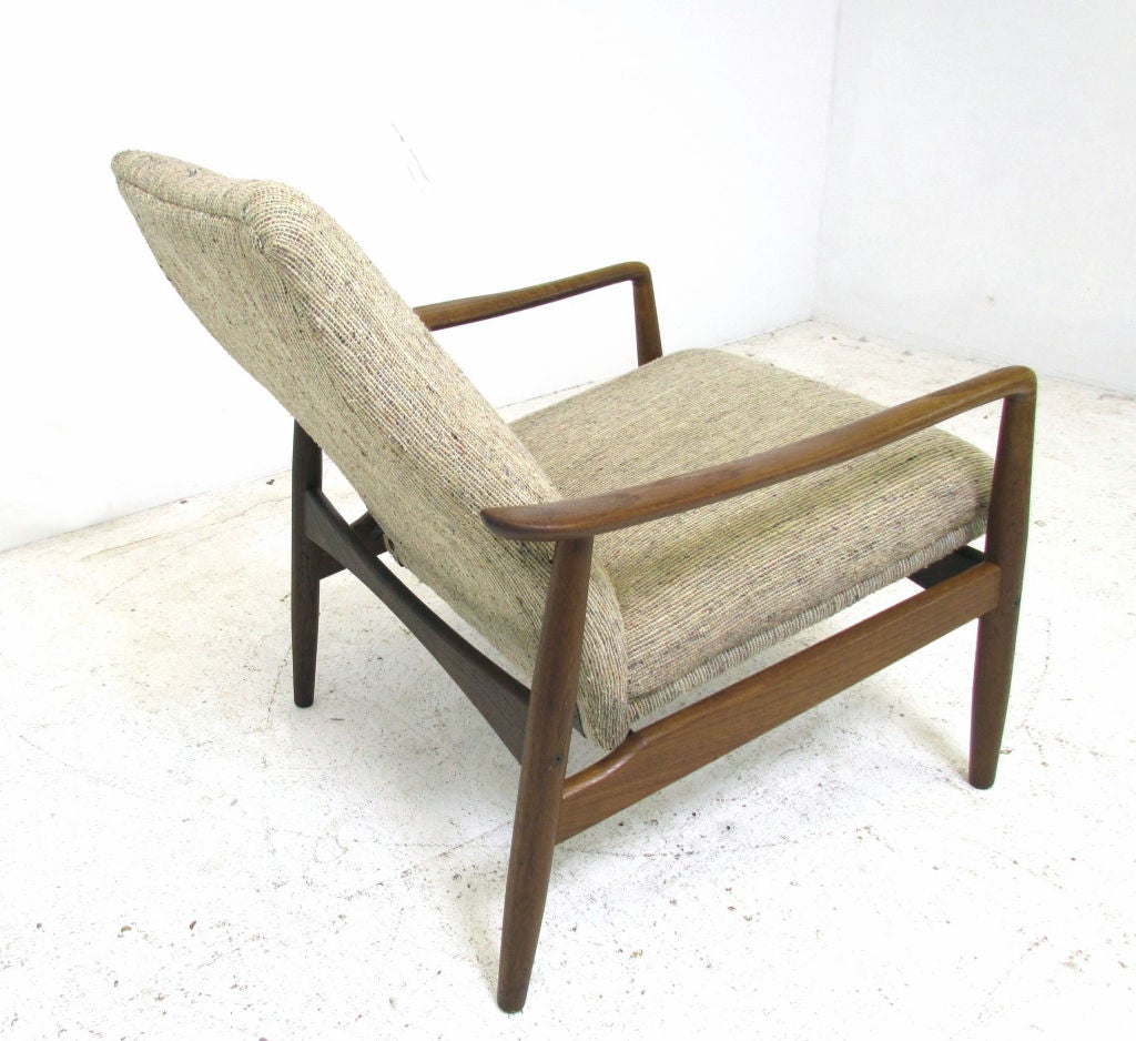 Reclining Danish Teak Easy Chair by Soren J. Ladefoged 1