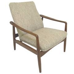 Vintage Reclining Danish Teak Easy Chair by Soren J. Ladefoged