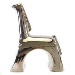 Vintage Modernist Ceramic Horse  Sculpture With Lustre Glaze, ca. 1960s