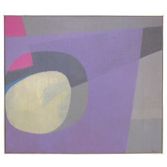 Mid-Century Abstract Oil Painting by Linae Frei, ca. 1960s