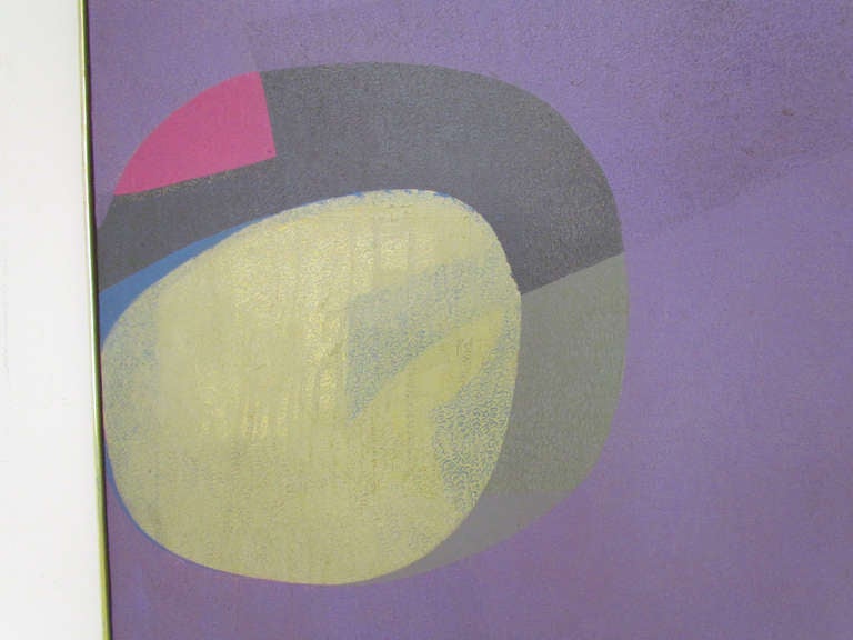 Mid-Century Modern Mid-Century Abstract Oil Painting by Linae Frei, ca. 1960s