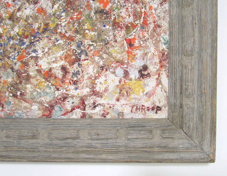 Abstract Drip Painting by Jean Throop  In Good Condition In Peabody, MA
