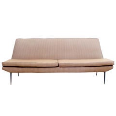 Armless Mid-Century Modern Sofa with Tapered Legs ca. 1960s