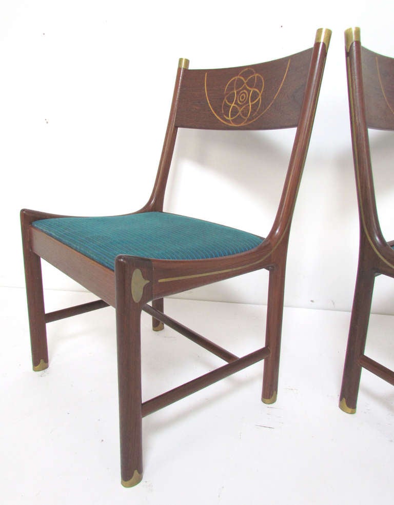 Rare Set of Four Rosewood Dining Chairs by Kofod-Larsen for Megiddo Collection