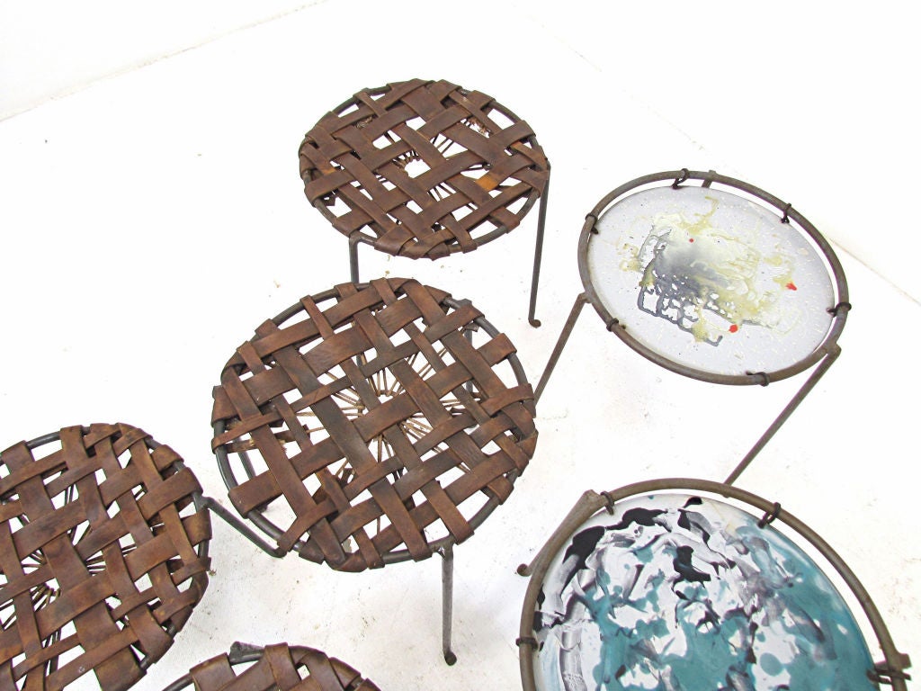 Mid-20th Century Rare Studio Made Collection of Stools & Tables by Swift & Monell