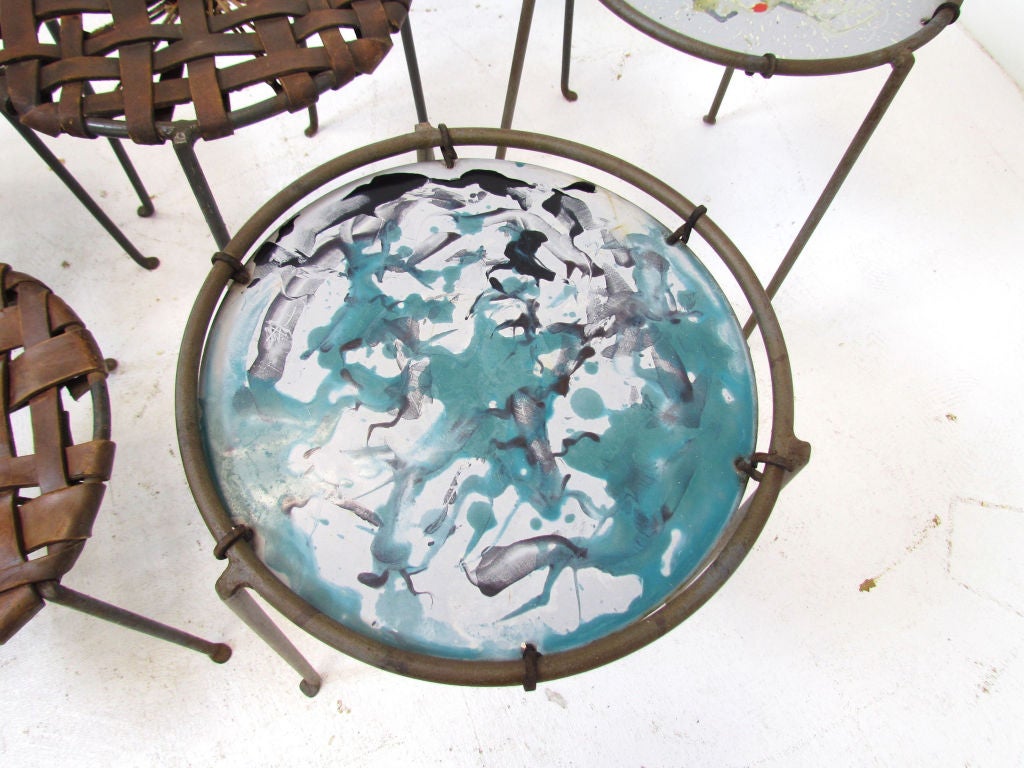 Leather Rare Studio Made Collection of Stools & Tables by Swift & Monell