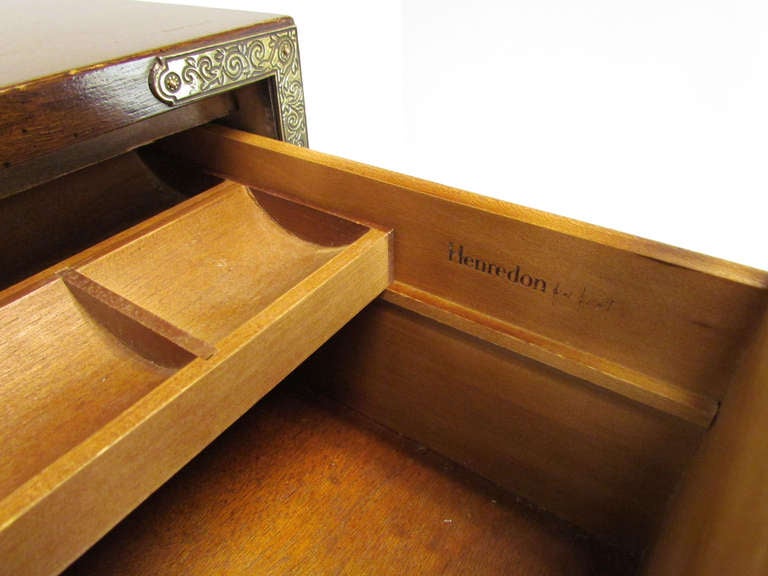 Late 20th Century Asian Inspired Campaign Highboy Chest of Drawers by Henredon