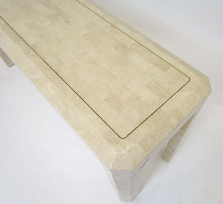 20th Century Tessellated Fossil Stone Console Table by Maitland Smith