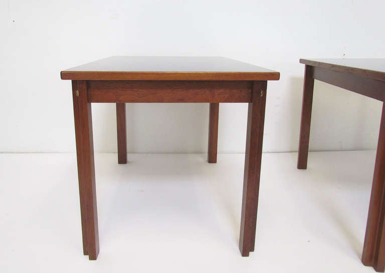 Mid-20th Century Pr. Danish Teak End Tables by Borge Mogensen for Fredericia, ca. 1950s