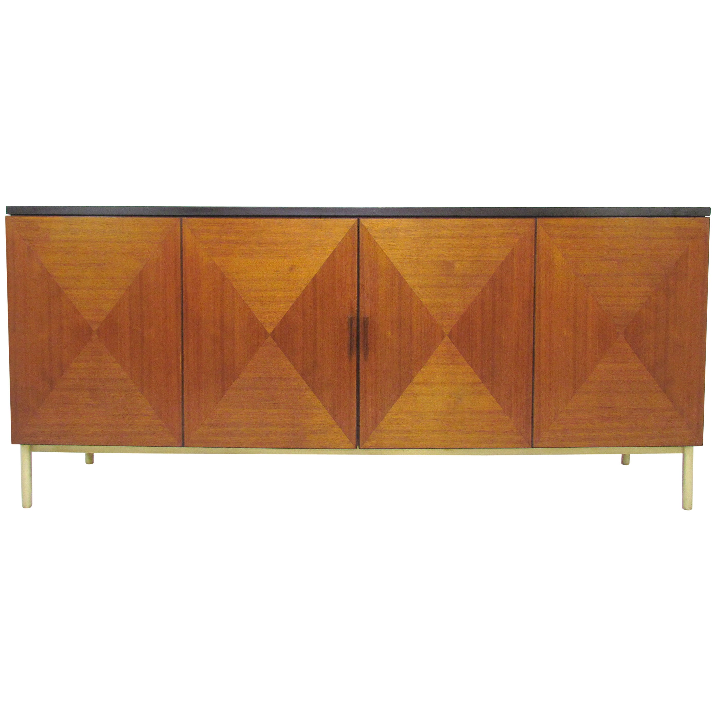 Modernist Credenza with Slate Top by Paul McCobb for Directional by Calvin