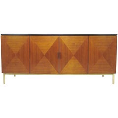 Modernist Credenza with Slate Top by Paul McCobb for Directional by Calvin