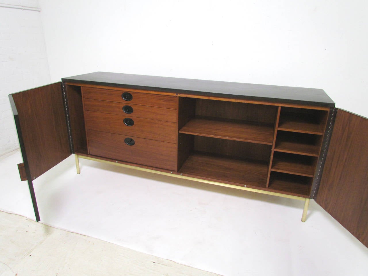 American Modernist Credenza with Slate Top by Paul McCobb for Directional by Calvin