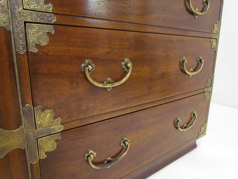 American Asian Inspired Campaign Long Chest of Drawers by Henredon