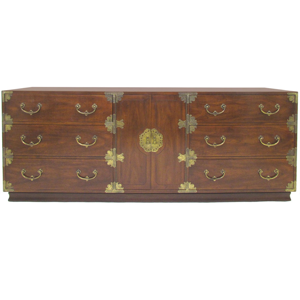 Asian Inspired Campaign Long Chest of Drawers by Henredon